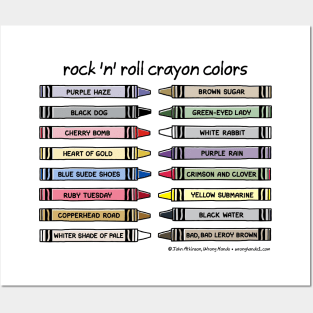 rock 'n' roll crayon colors Posters and Art